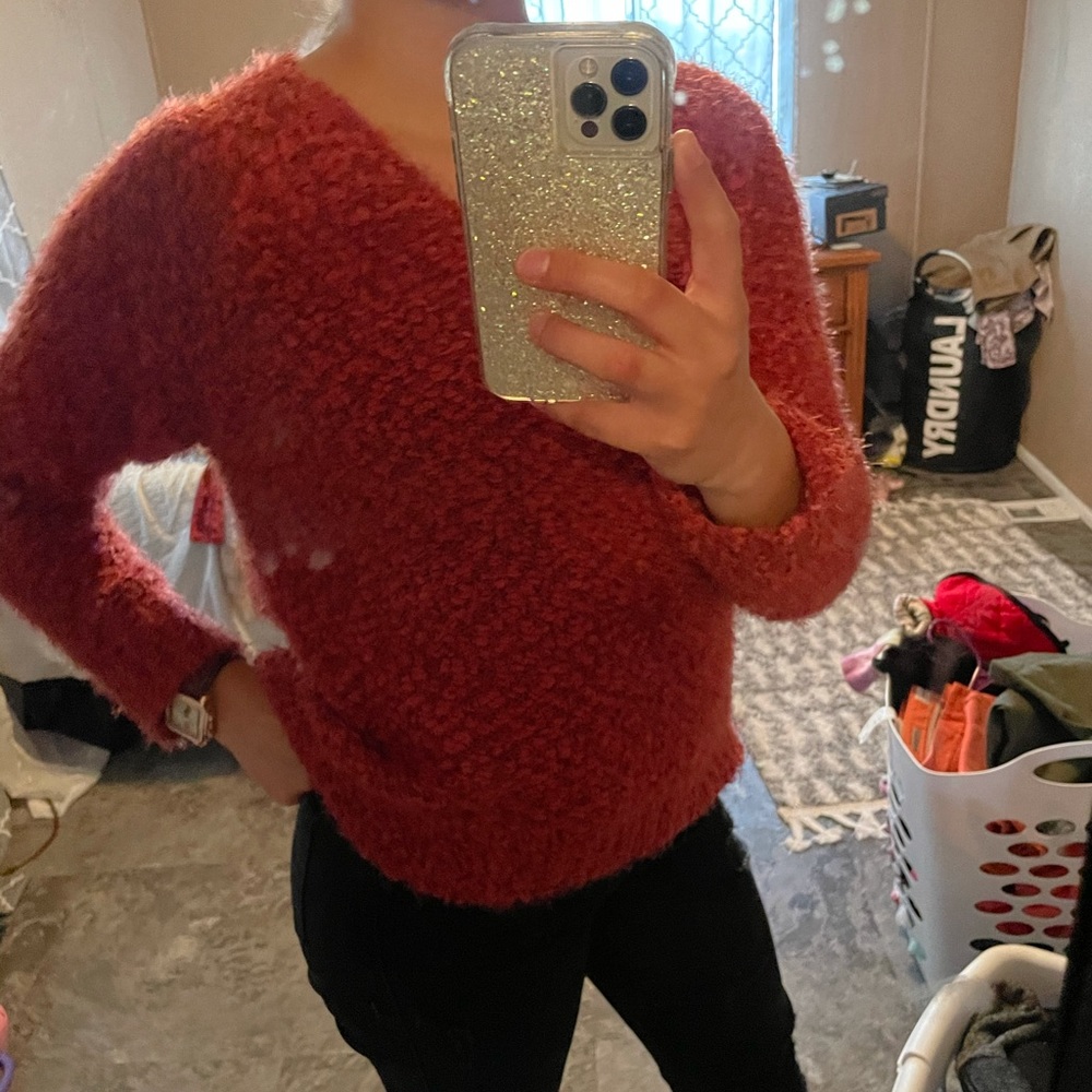Poof apparel knit sweater